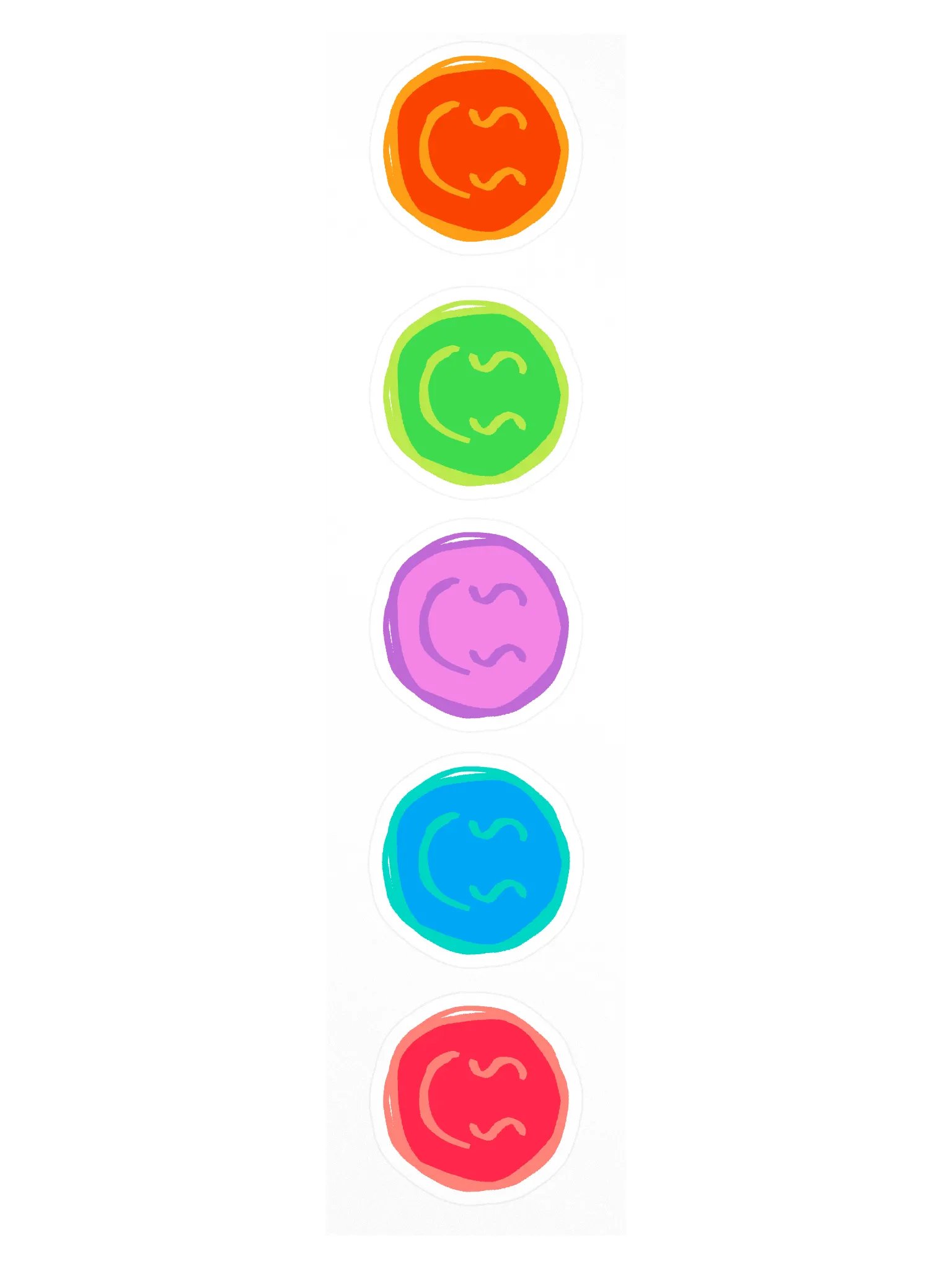 Silly Smile Rainbow Sticker Pack product image (3)