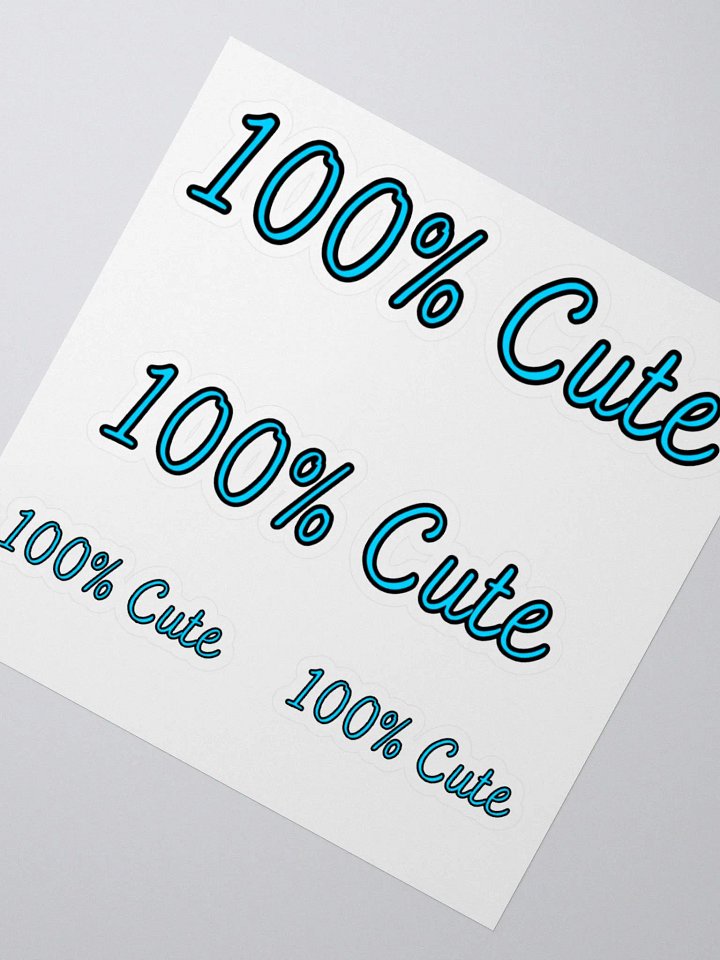 100% Cute Sticker (Blue) product image (2)