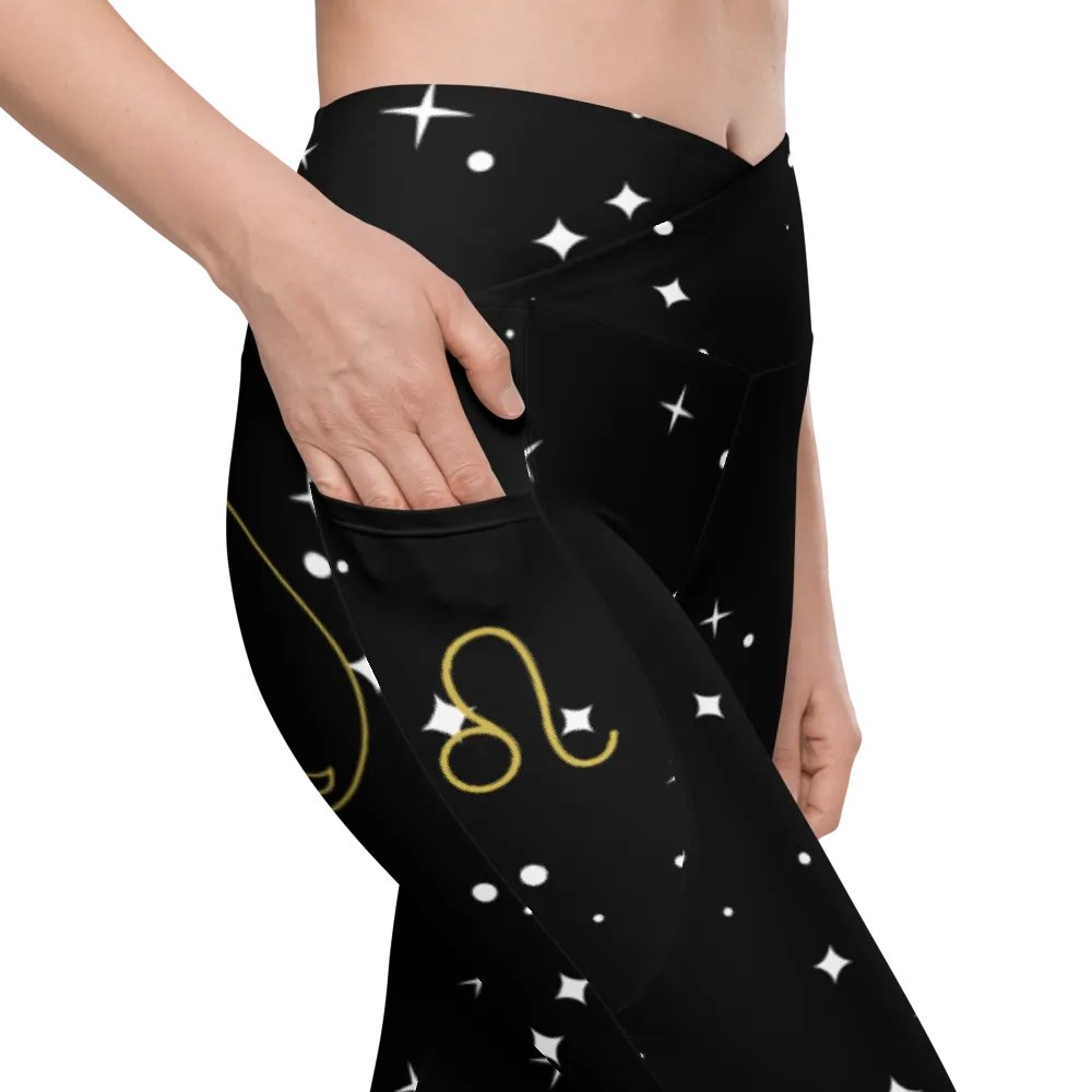Stellar Leo Crossover Leggings with Pockets product image (10)