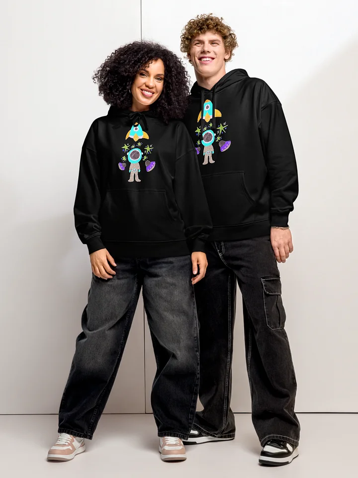 Abstract Cosmic Traveller Organic Hoodie product image (2)