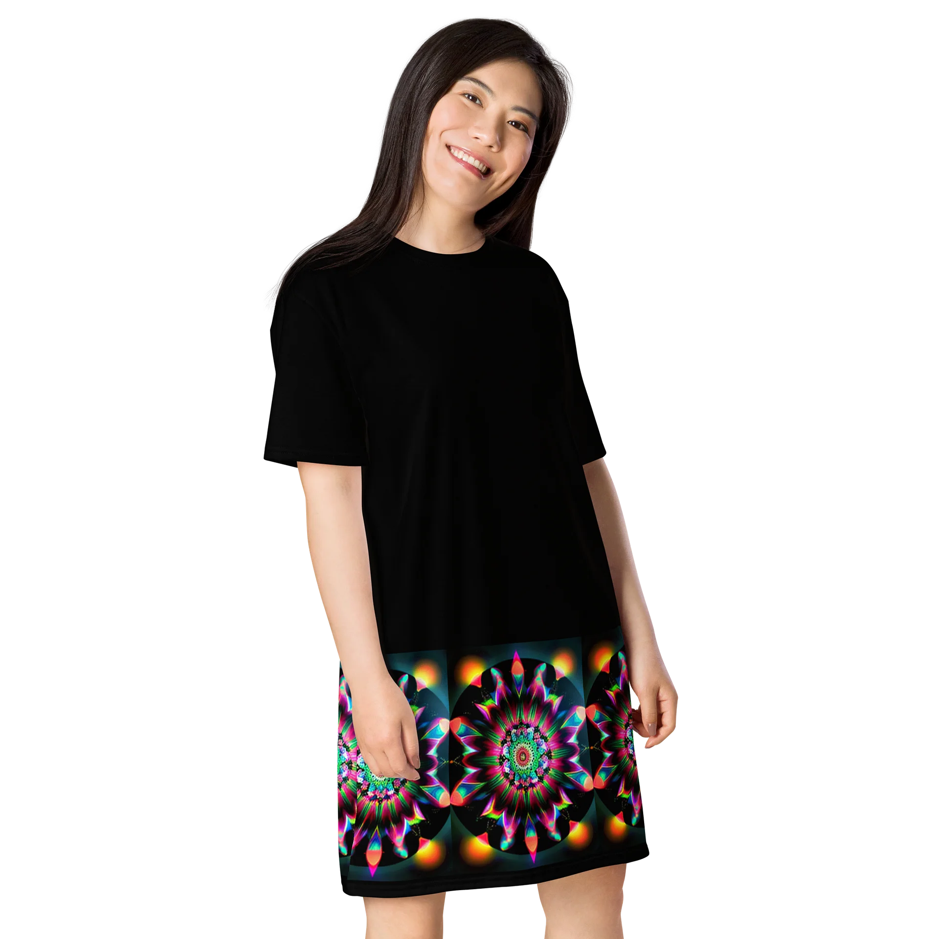 Mandala All-Over Print T-Shirt Dress product image (4)