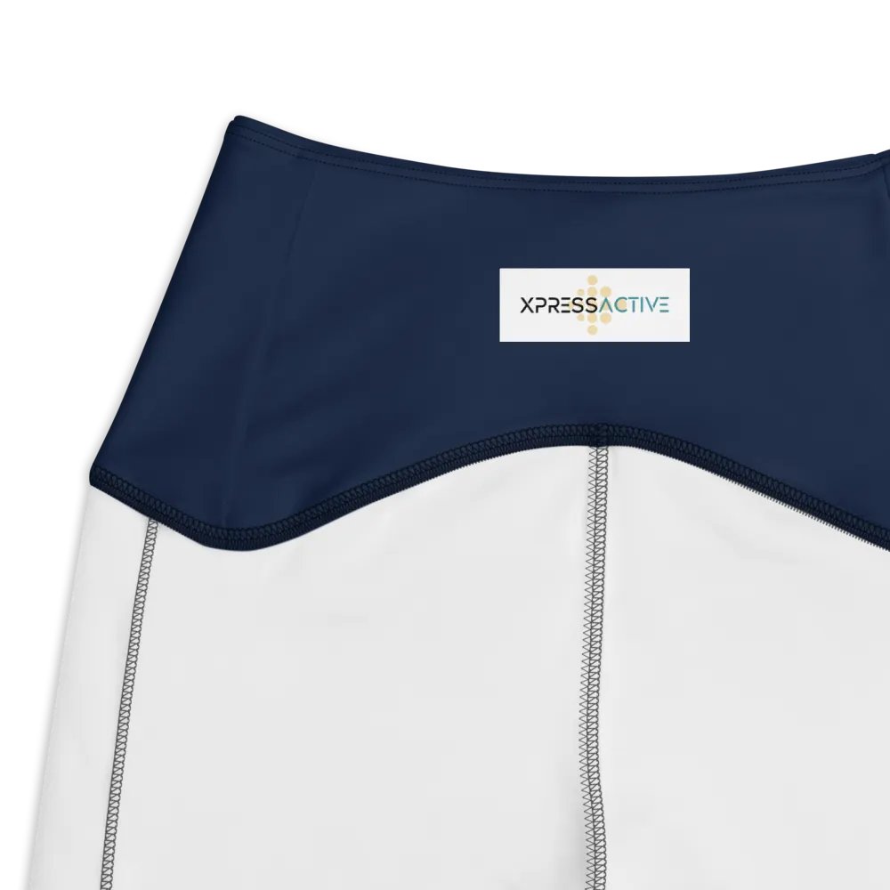 Abstract Blue Leggings with Pockets product image (9)