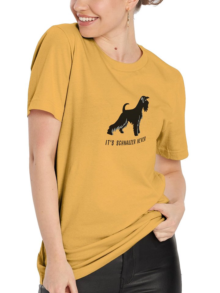 It's Schnauzer Never T-Shirt(Embroidered) of a Miniature Schnauzer(Black) product image (2)