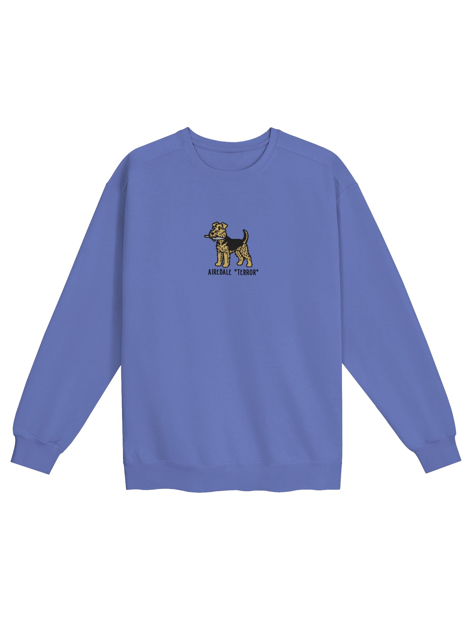 Airedale Terror Funny Chibi-Style Embroidered Premium Sweatshirt for Airedale Terrier(Black & Tan) Owners product image (9)