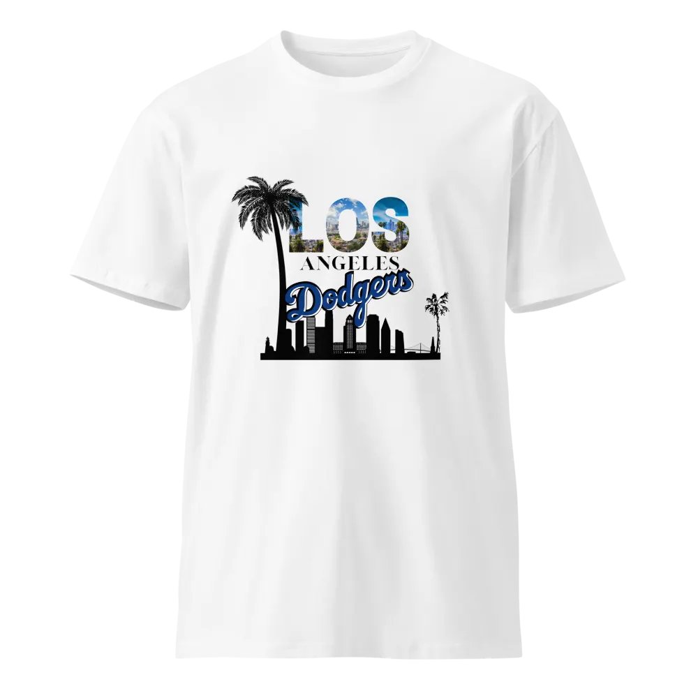 Los Angeles with DTLA and Dodgers (White T-Shirt) product image (1)
