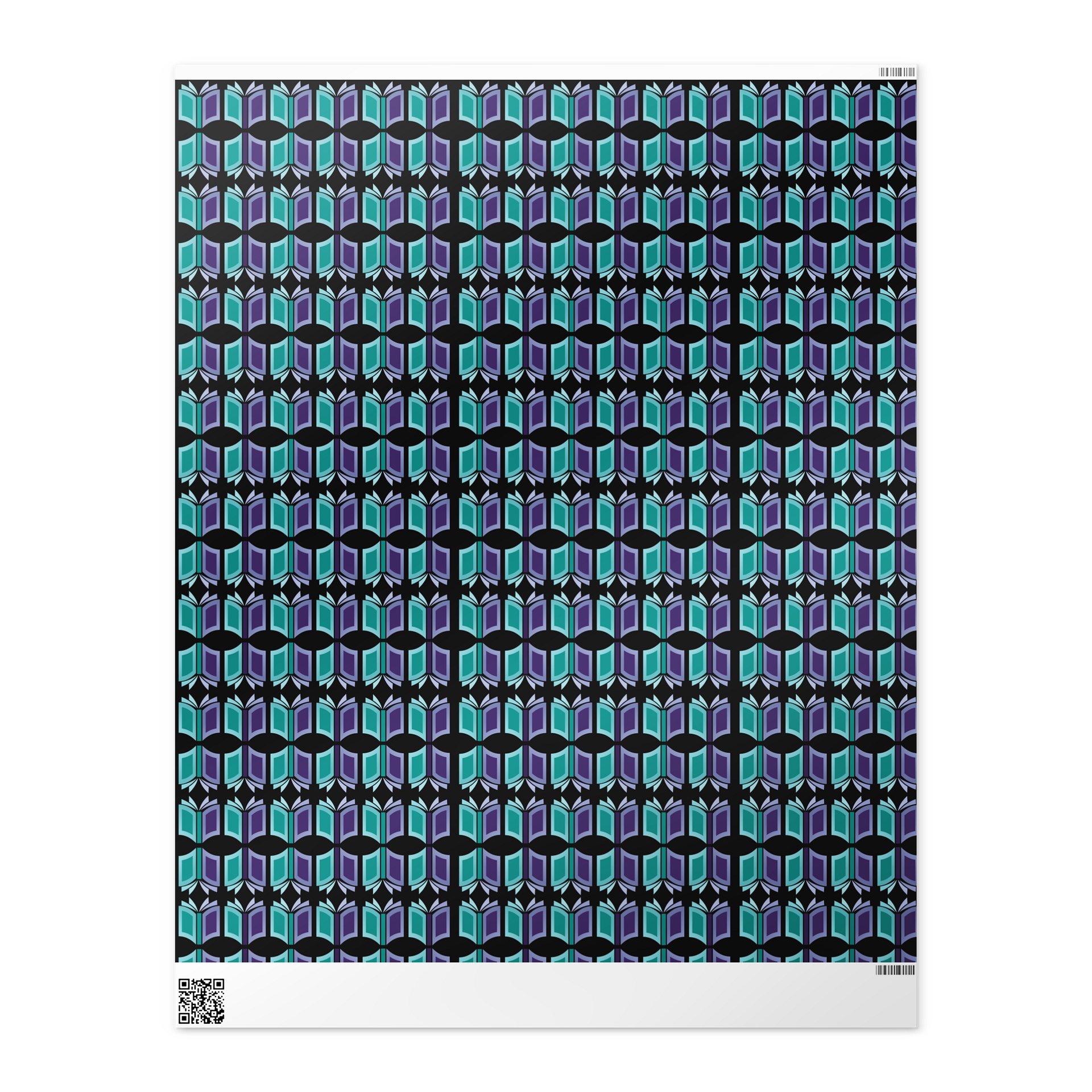 Bookish Wrapping Paper (Black Background) product image (2)
