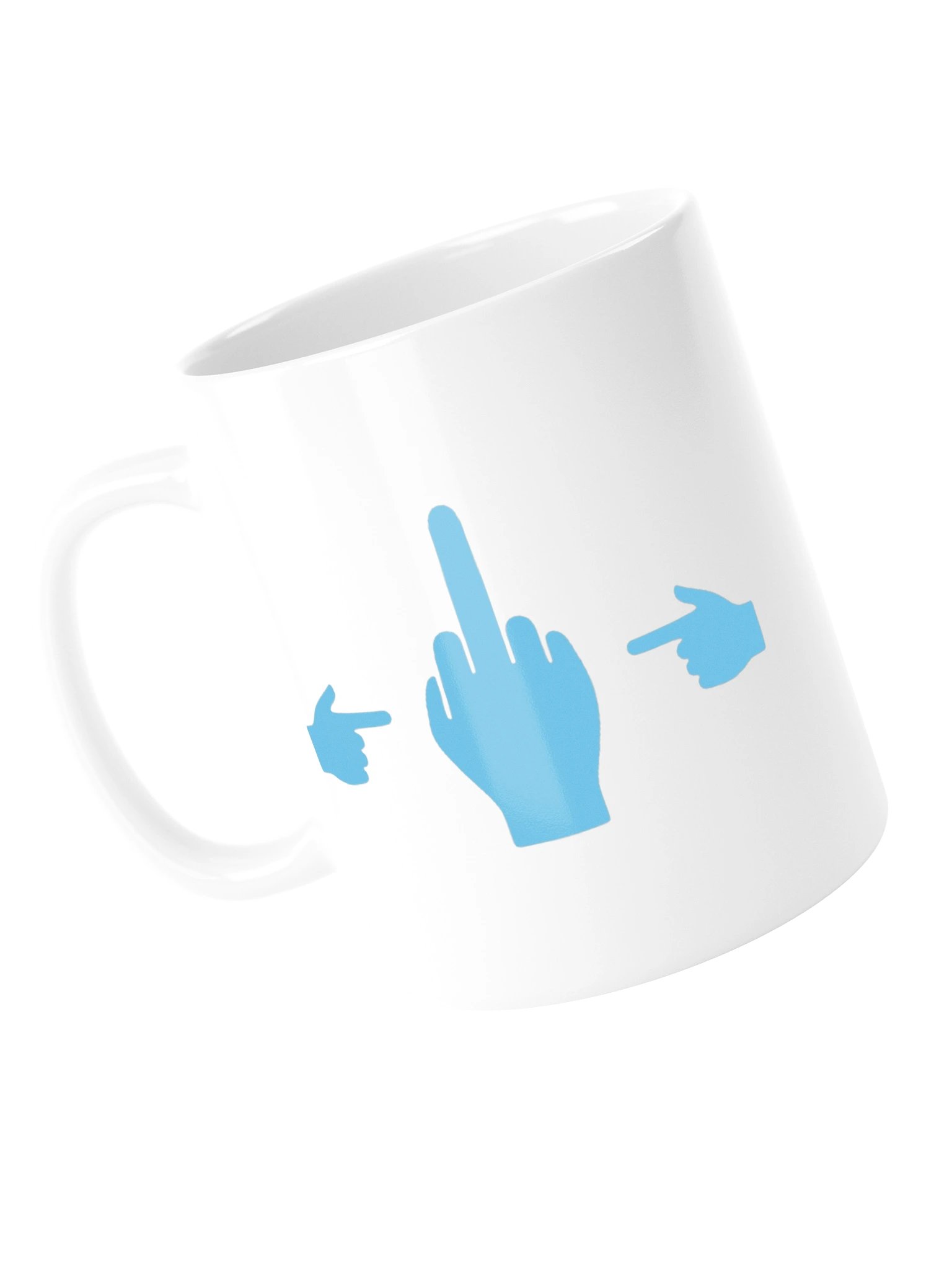No ShopCo Middle Finger Mug - Light Blue Artwork product image (5)