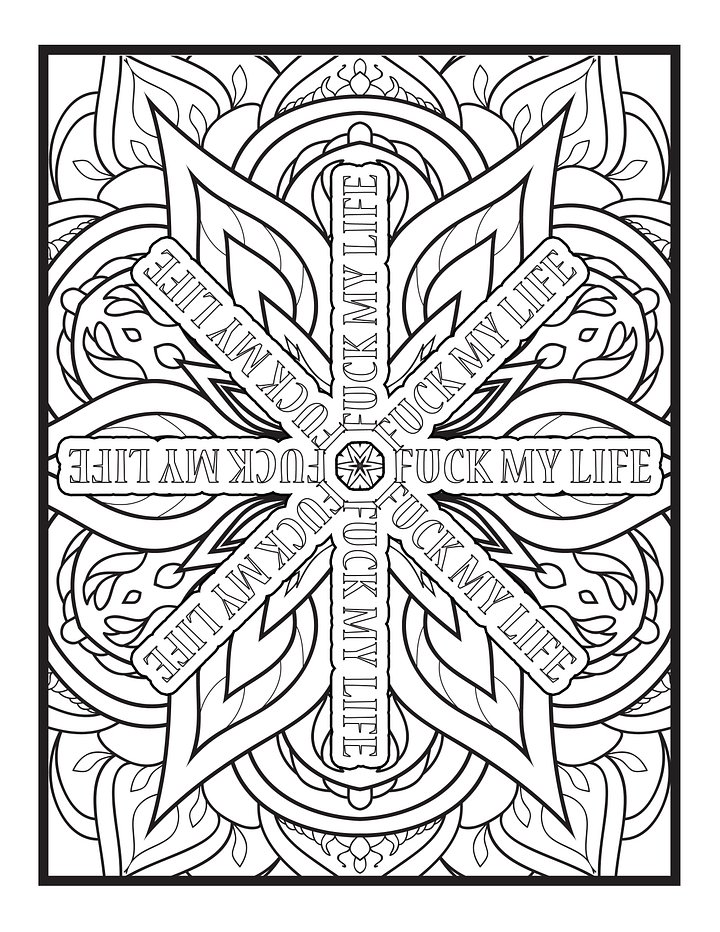 Art & Expletives, The Fuck Version Swear Word Coloring Book for Adults | Printable | Cuss Words | Sweary Phrases | Curse Words product image (2)