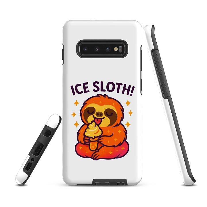 Ice Sloth – Funny Sloth Samsung Case | Ice Cream Lover Tough Phone Case – Sloths Having Snacks Collection product image (2)