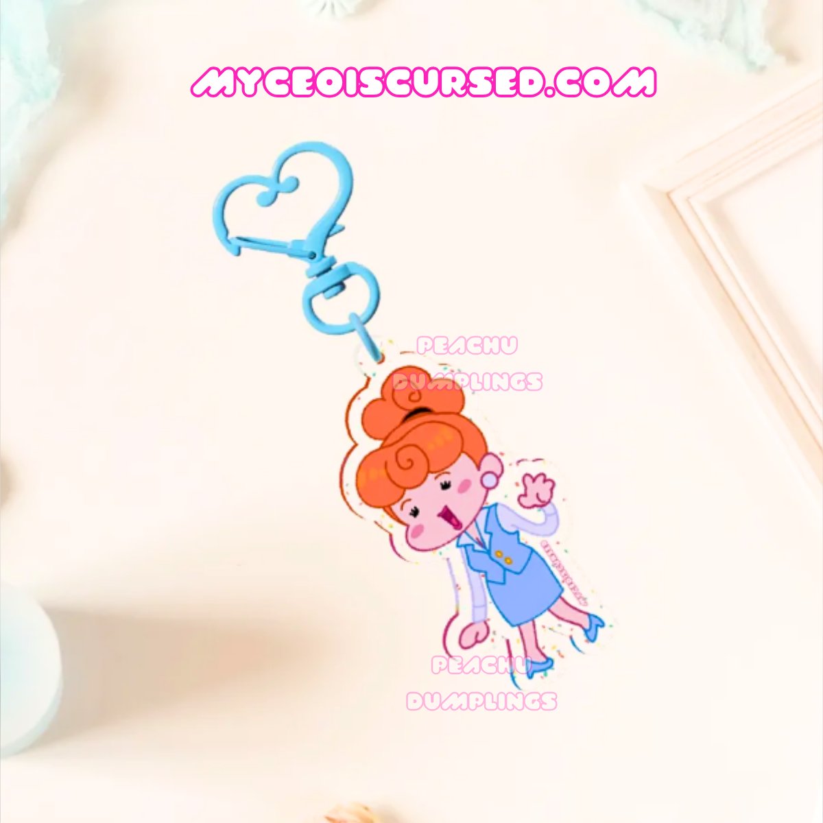 Office Princess - Glitter Acrylic Charm💙 product image (2)