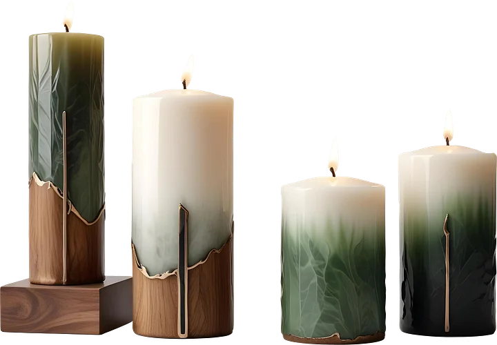Luxe Botanique – Verdant Serenity Candle Set PNG product image (1)