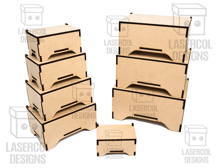 Boxes Set 8 (8 sizes) - Laser Cut Files product image (2)