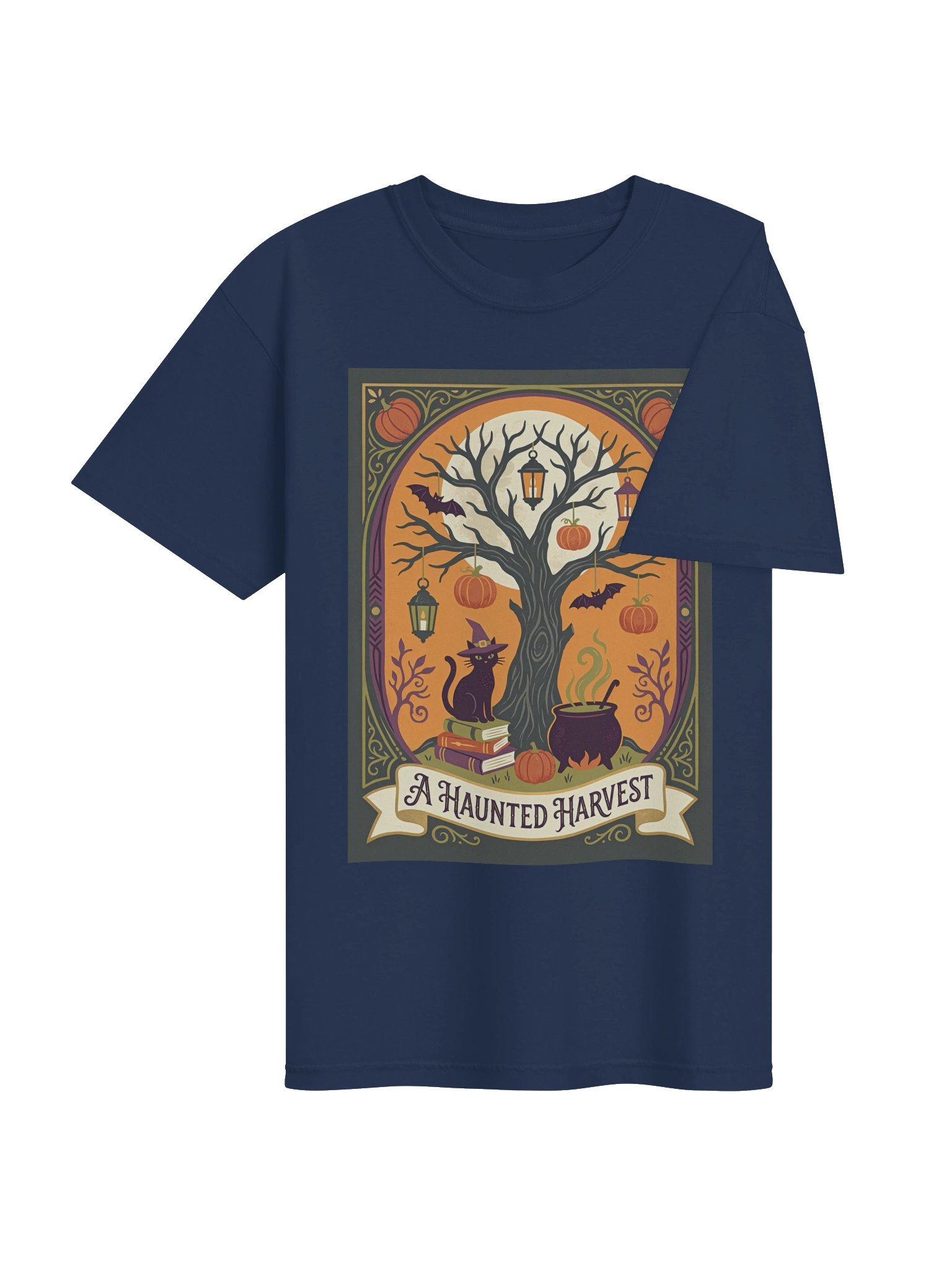 Haunted Harvest Vintage Halloween Tee product image (4)