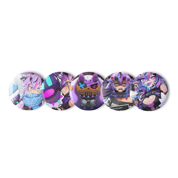 Bunny Pin Buttons Set product image (1)