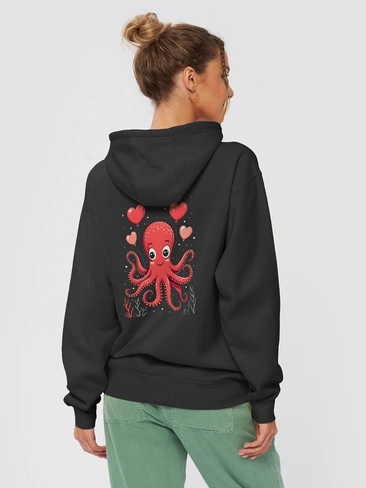 Octopus With Hearts Balloons Hoodie product image (2)