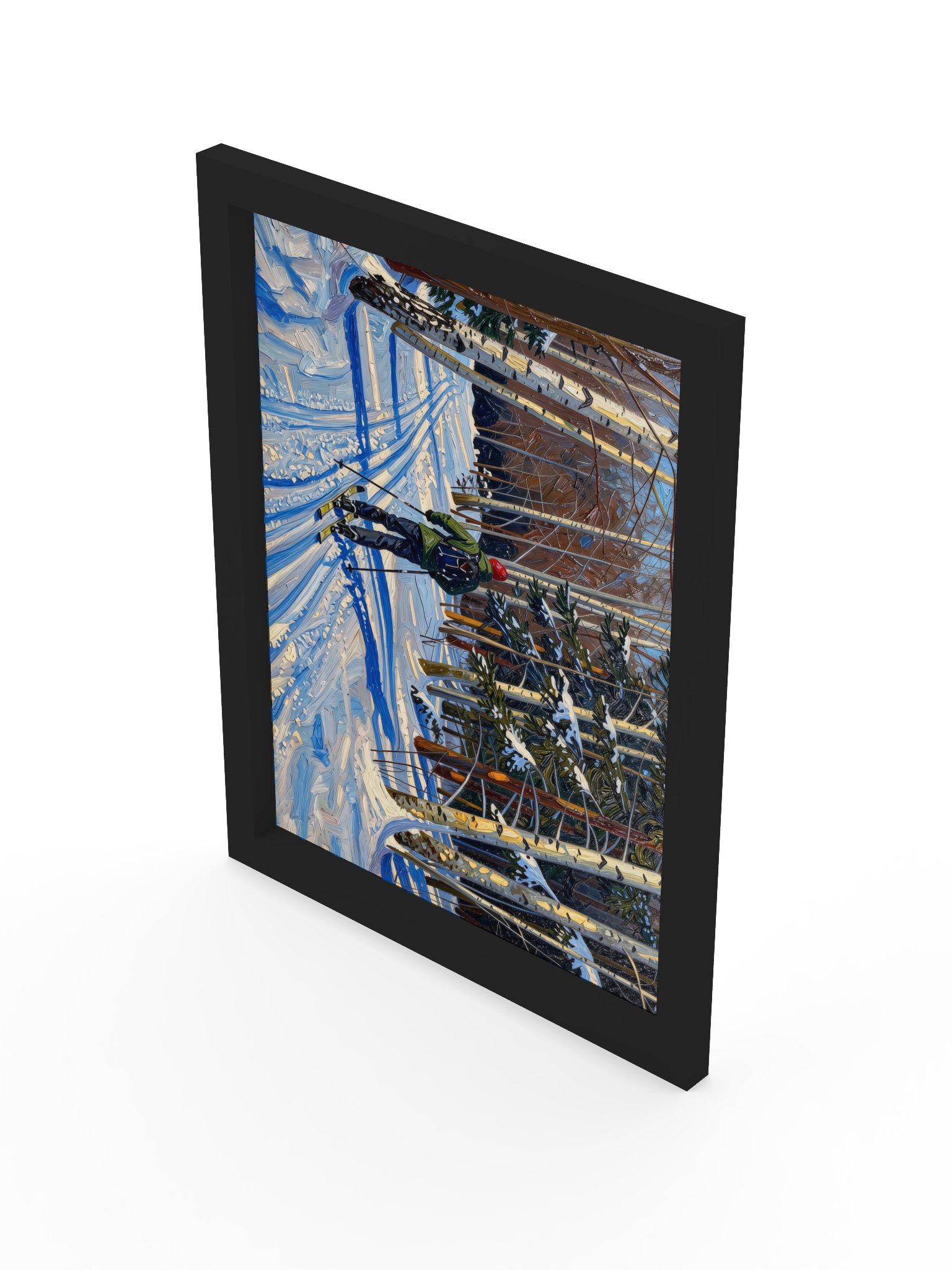 Cross-Country Skiing Through the Birches Framed Print product image (3)