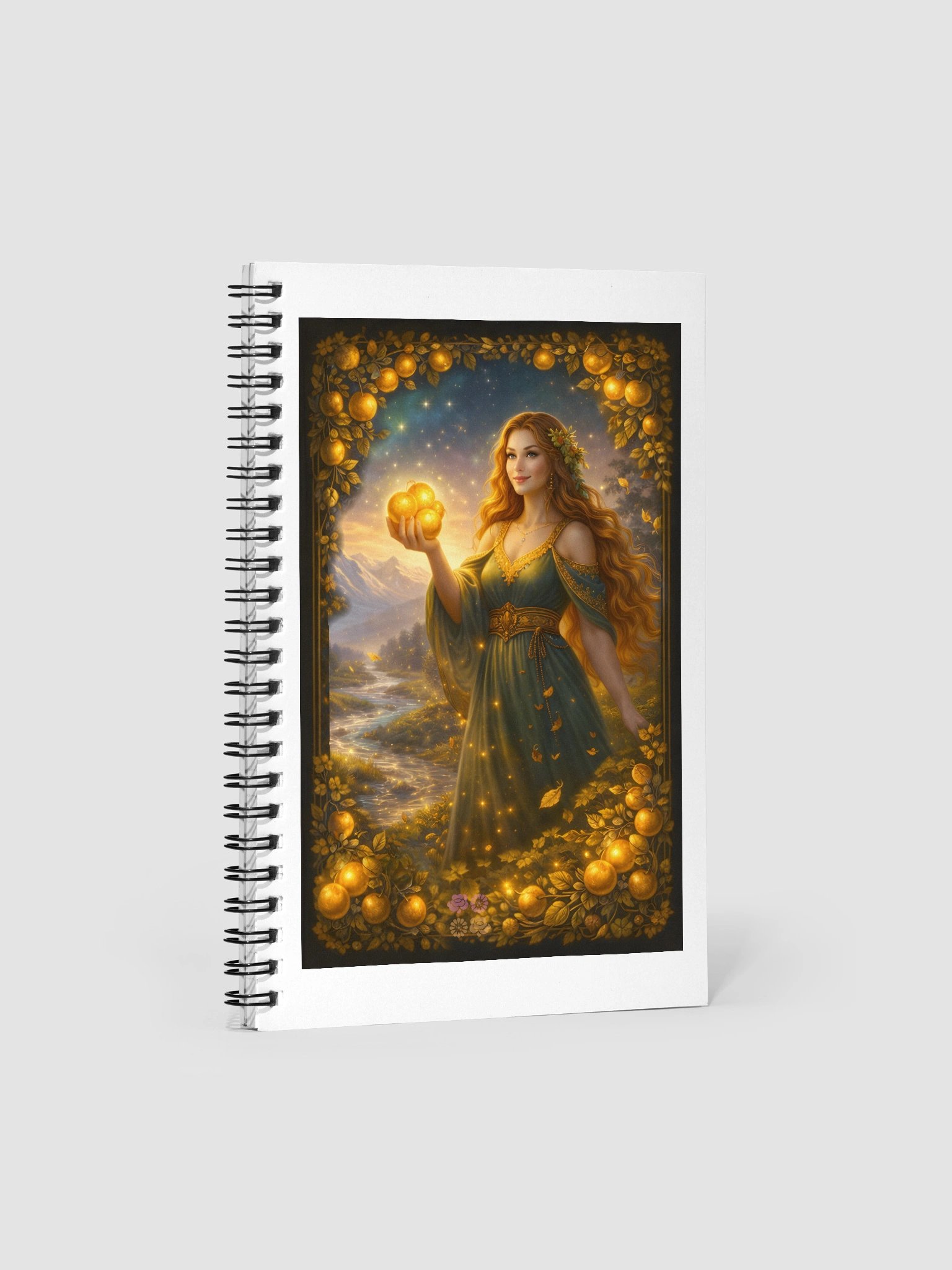 Health with Iðunn, Goddess Ritual Spiral Notebook product image (1)