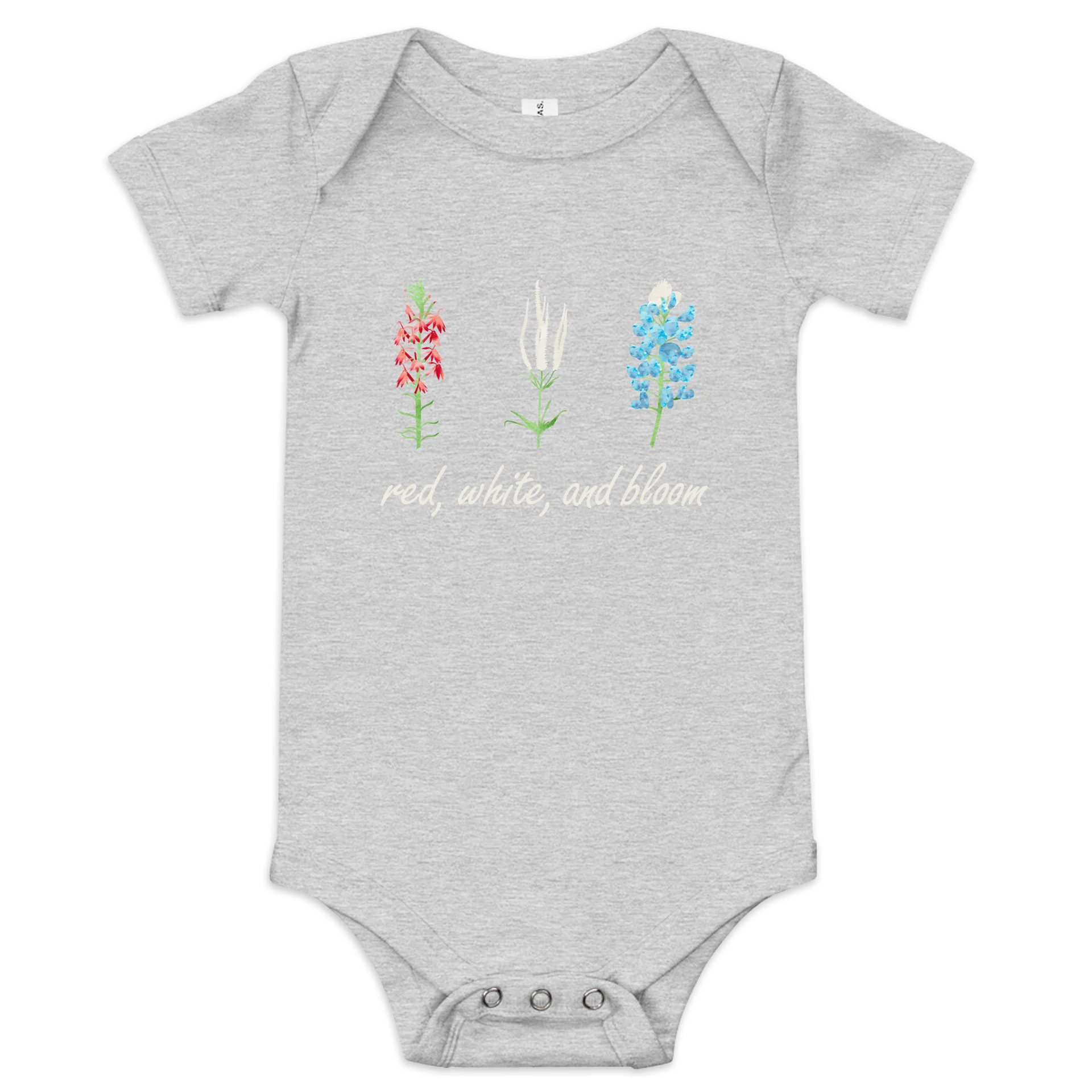 Red, White, and Bloom (Baby Onesie) product image (1)