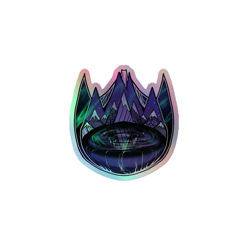 Orion Pool Northern Lights Ethereal Peaks Holographic Sticker product image (1)
