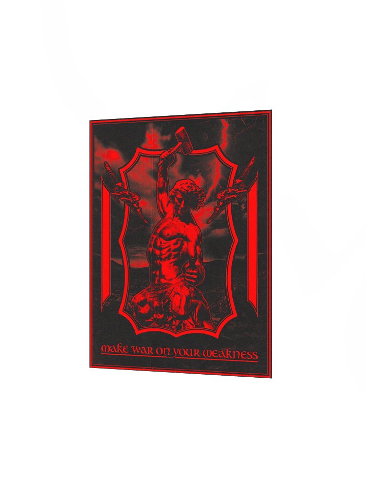 WAR ON WEAKNESS POSTER RED product image (5)