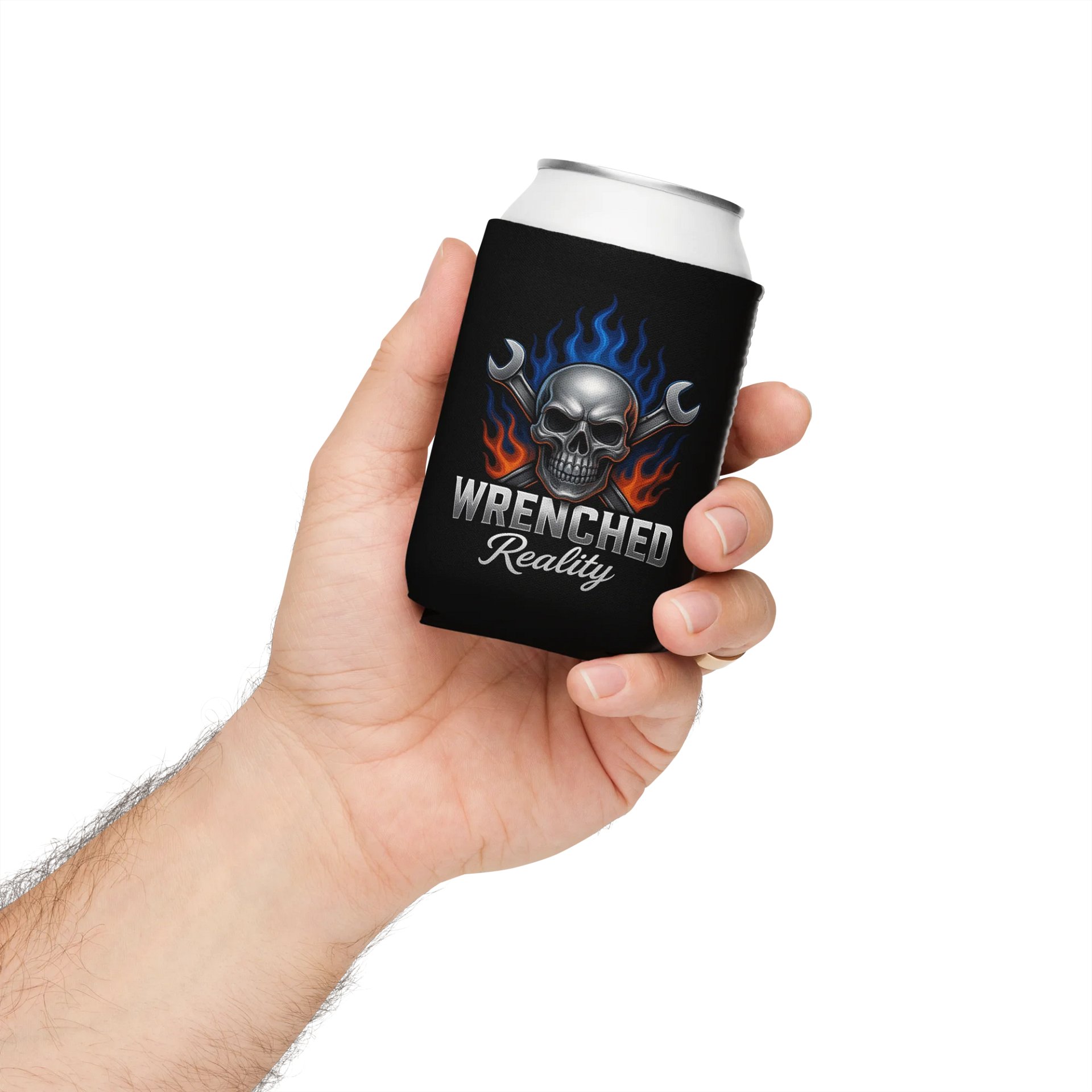 Flaming Skull Wrench Can Cooler product image (4)