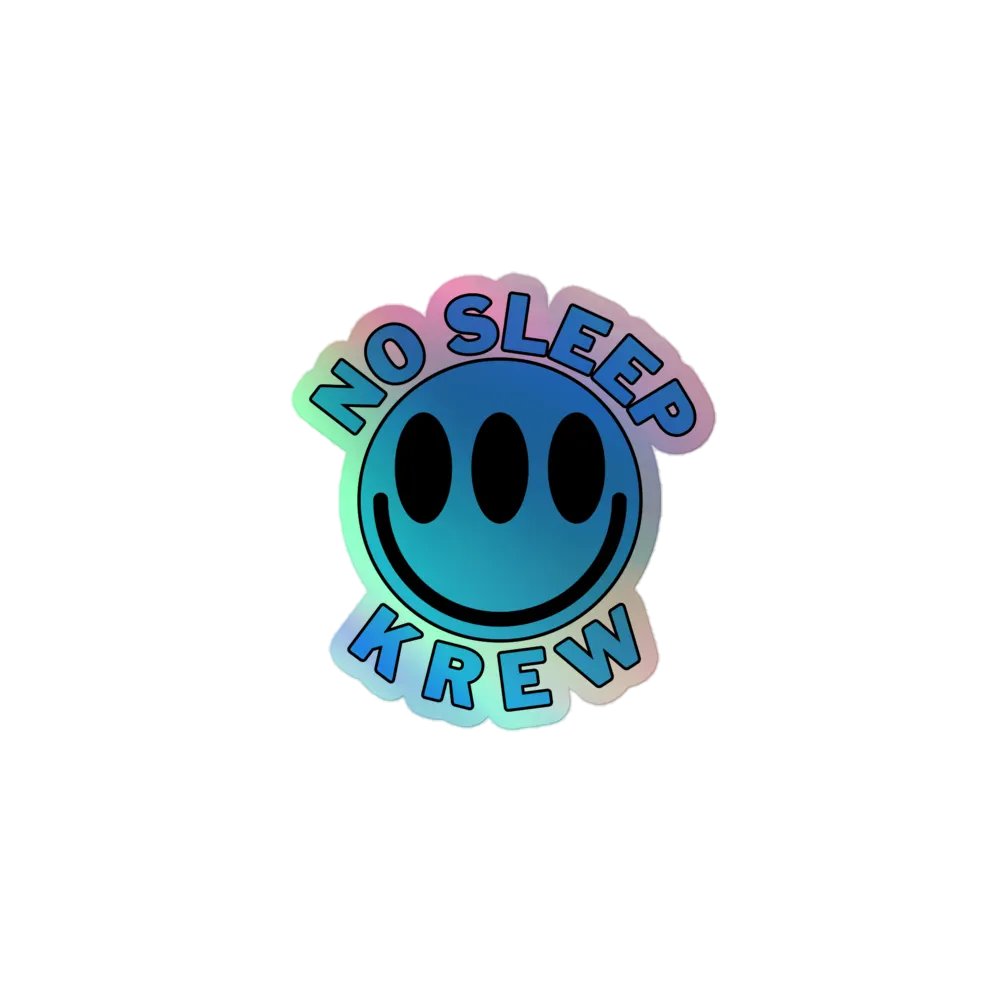 No Sleep Krew - Blue Holographic Sticker product image (1)