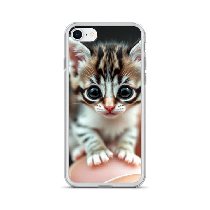 Striped Kitten on a Finger iPhone® Clear Case product image (24)
