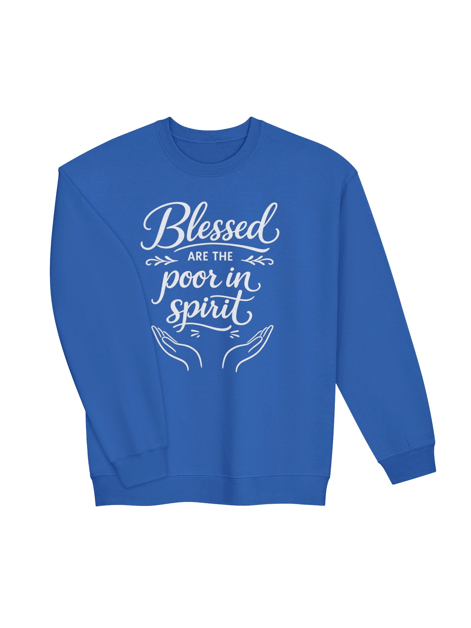 Blessed Are the Poor in Spirit Christian Sweatshirt | Matthew 5:3 Bible Verse Crewneck | Minimalist Faith Apparel | Kingdom Life Co. product image (32)