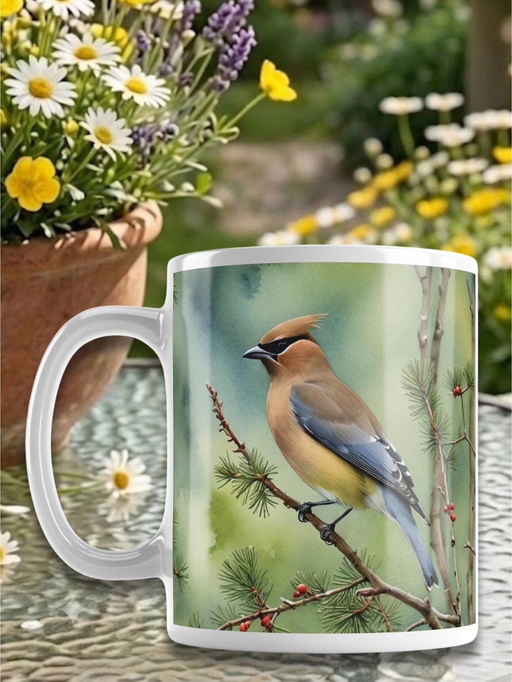 Cedar Waxwing | Bird Coffee Mug product image (1)