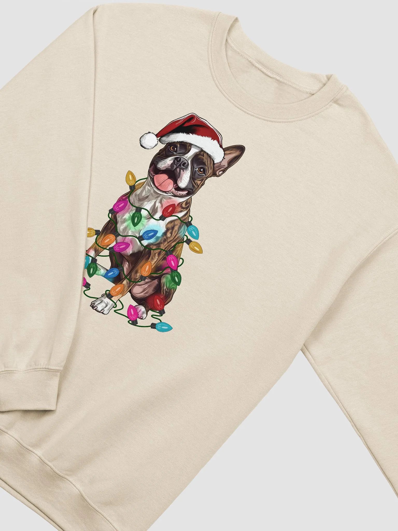 Funny Boston Terrier(Brindle) Christmas Sweatshirt product image (23)