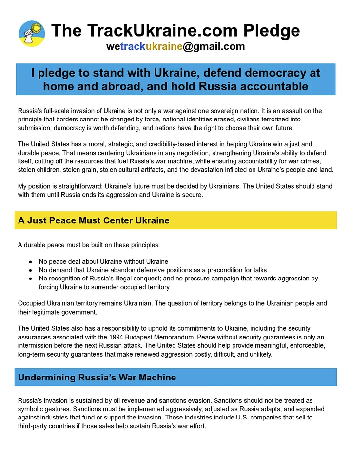The Track Ukraine Pledge product image (1)