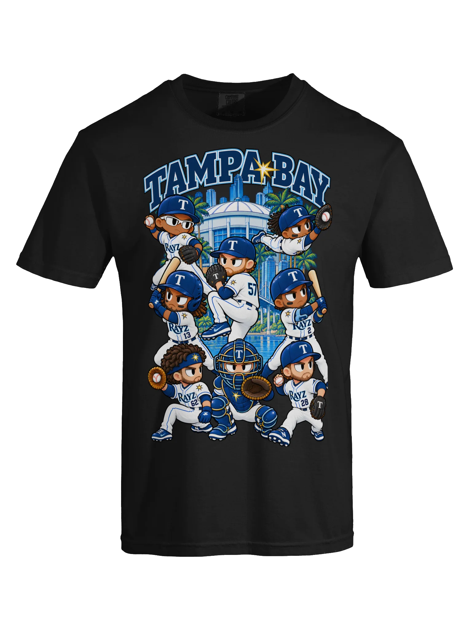Tampa Bay Baseball Animated Player T-Shirt product image (33)