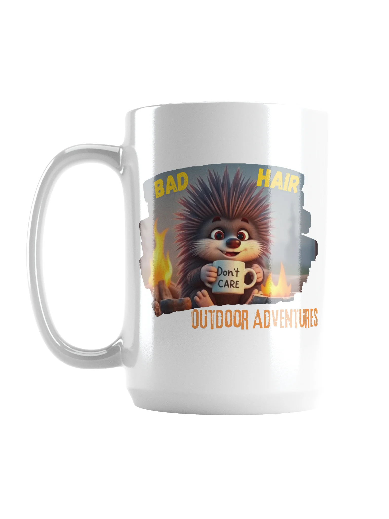 “Bad Hair, Don’t Care” Porcupine Coffee Mug product image (1)