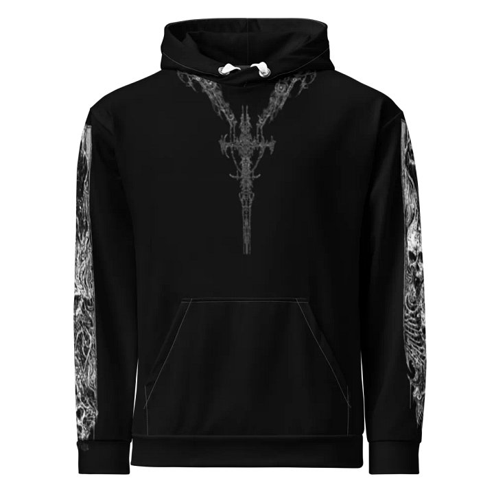 Black Crusifix Chain Hoodie product image (1)