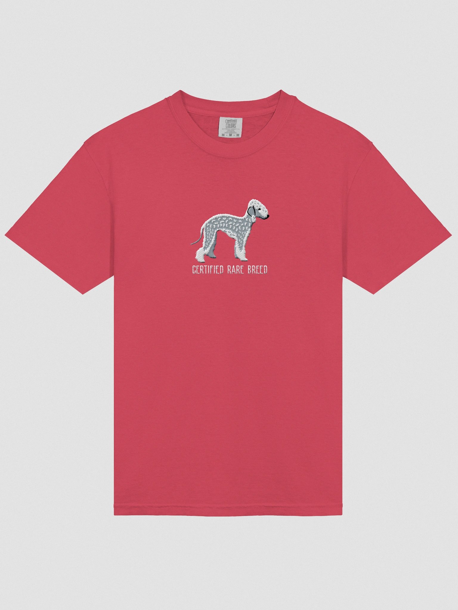Certified Rare Breed T-Shirt(Embroidered) of a Bedlington Terrier(Blue) product image (6)