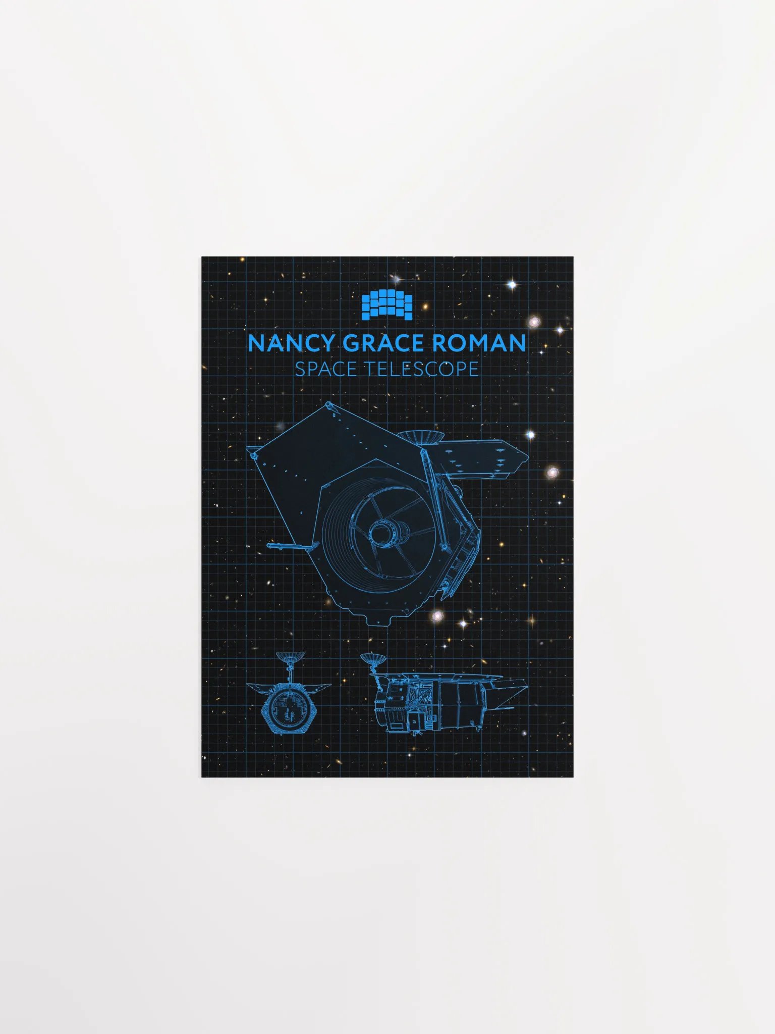 Nancy Grace Roman Telescope Blueprint Poster — NASA NGRST Space Print product image (6)