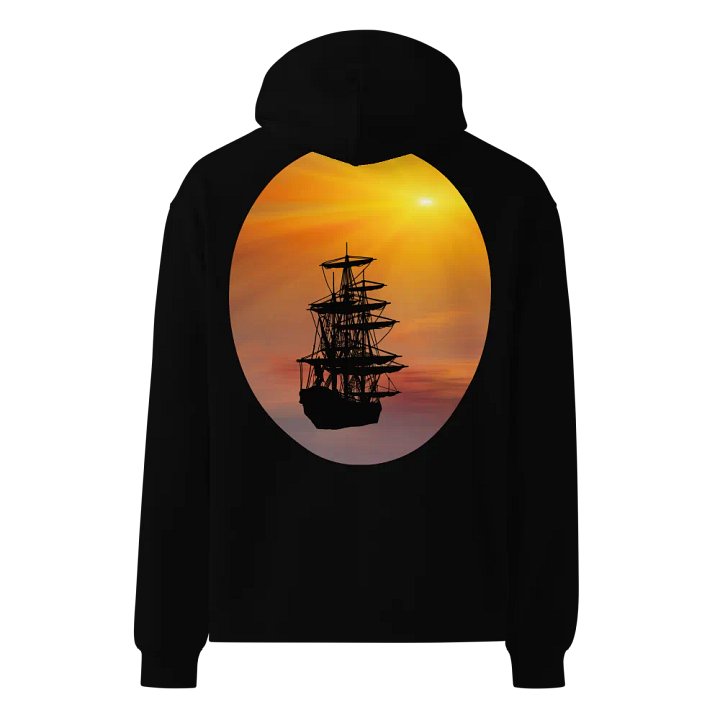 Pirate ship at sunset hoodie product image (2)