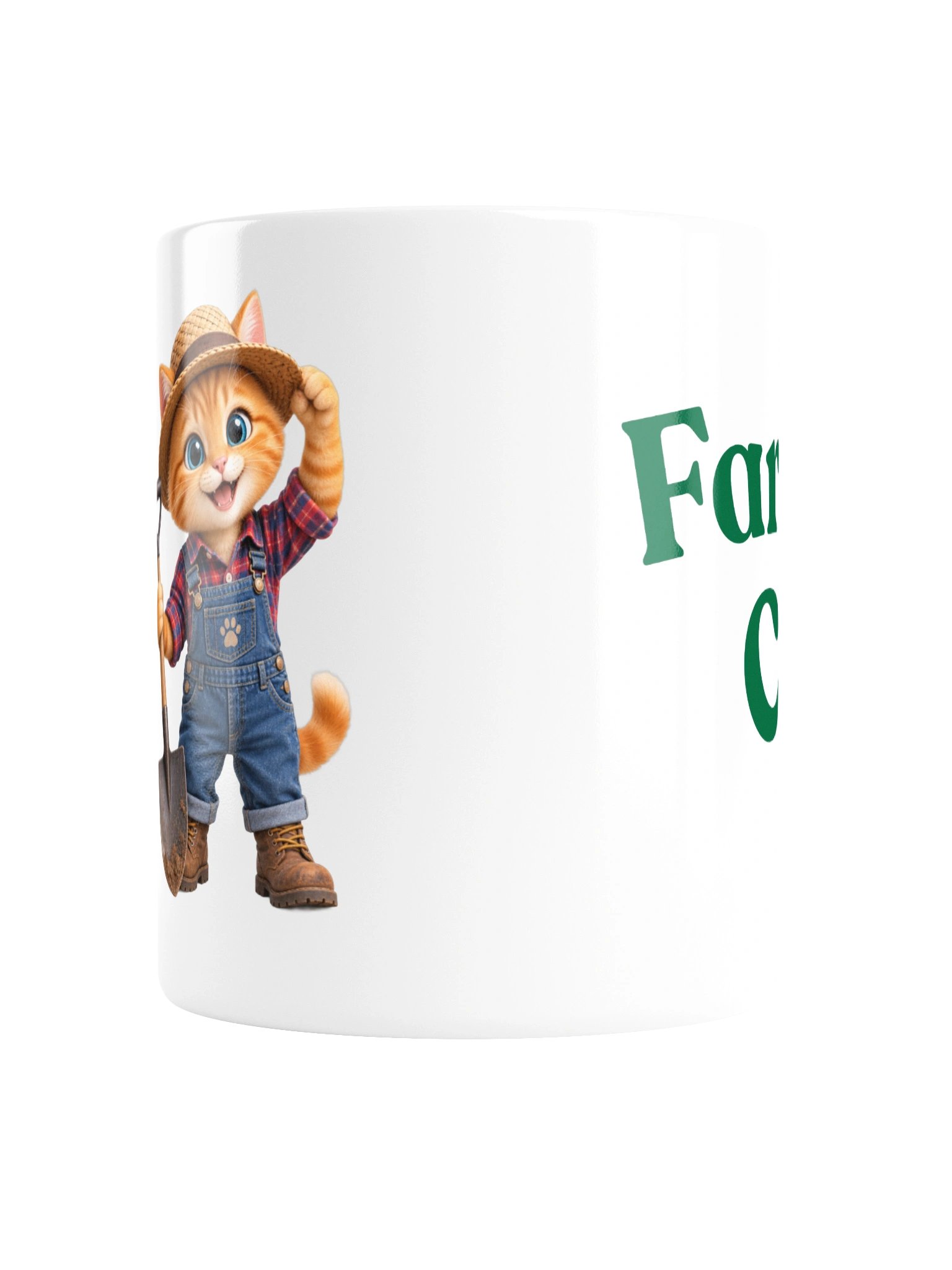 Farmer Cat Premium Ceramic Coffee Mug - Cozy Country Style Gift for Cat Moms & Gardeners product image (6)