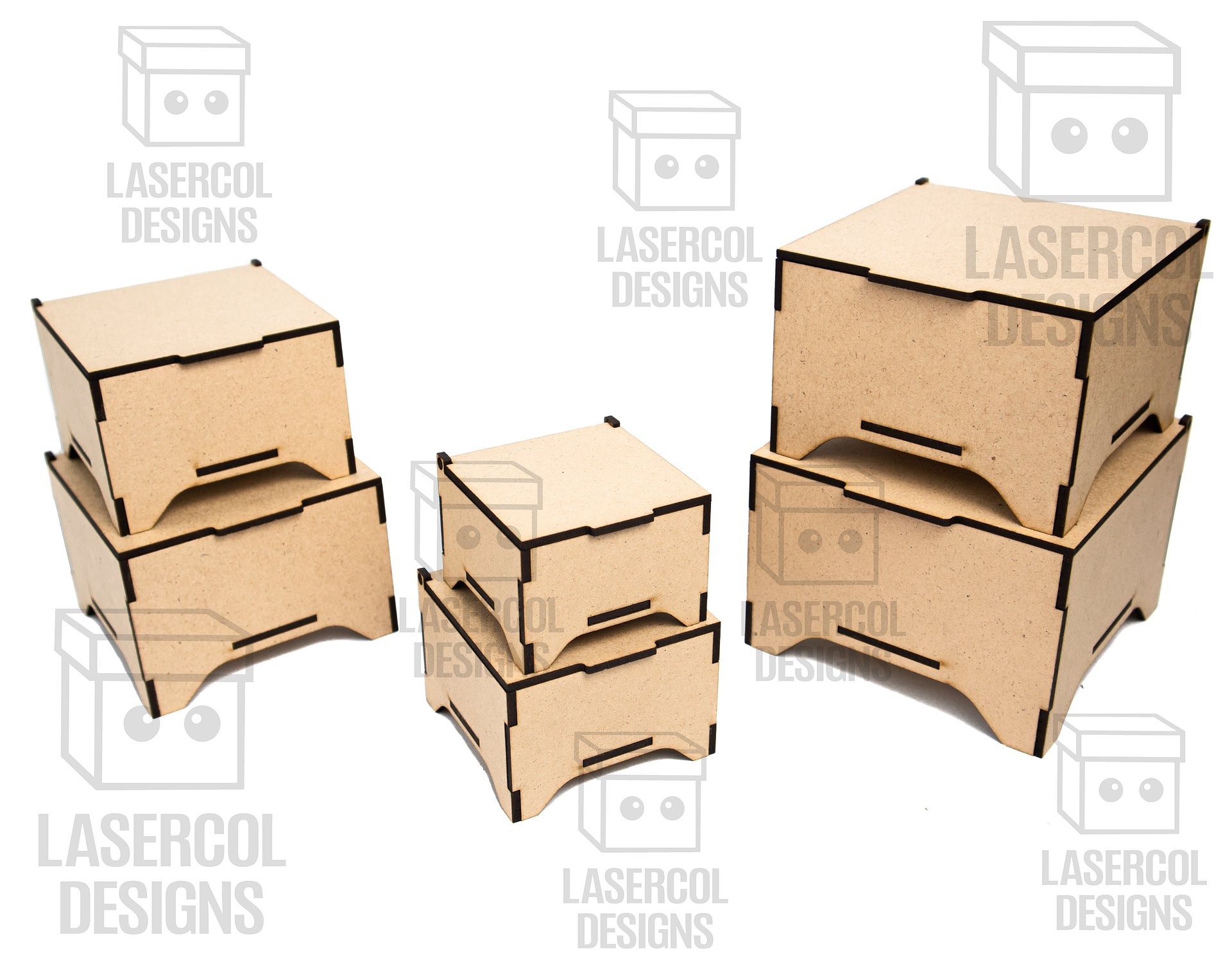 Boxes Set 6 (6 sizes) - Laser Cut Files product image (3)