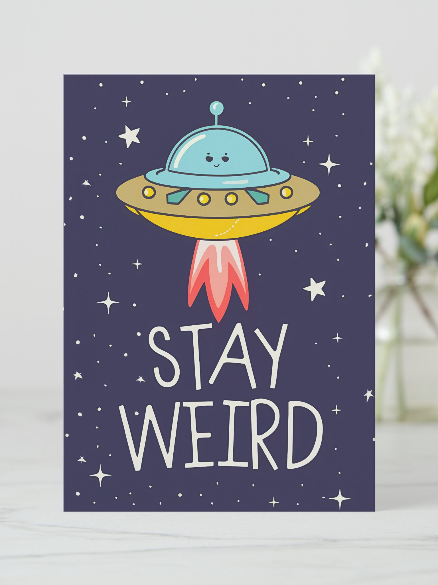 Stay Weird UFO Friendship Card (digital download) product image (5)