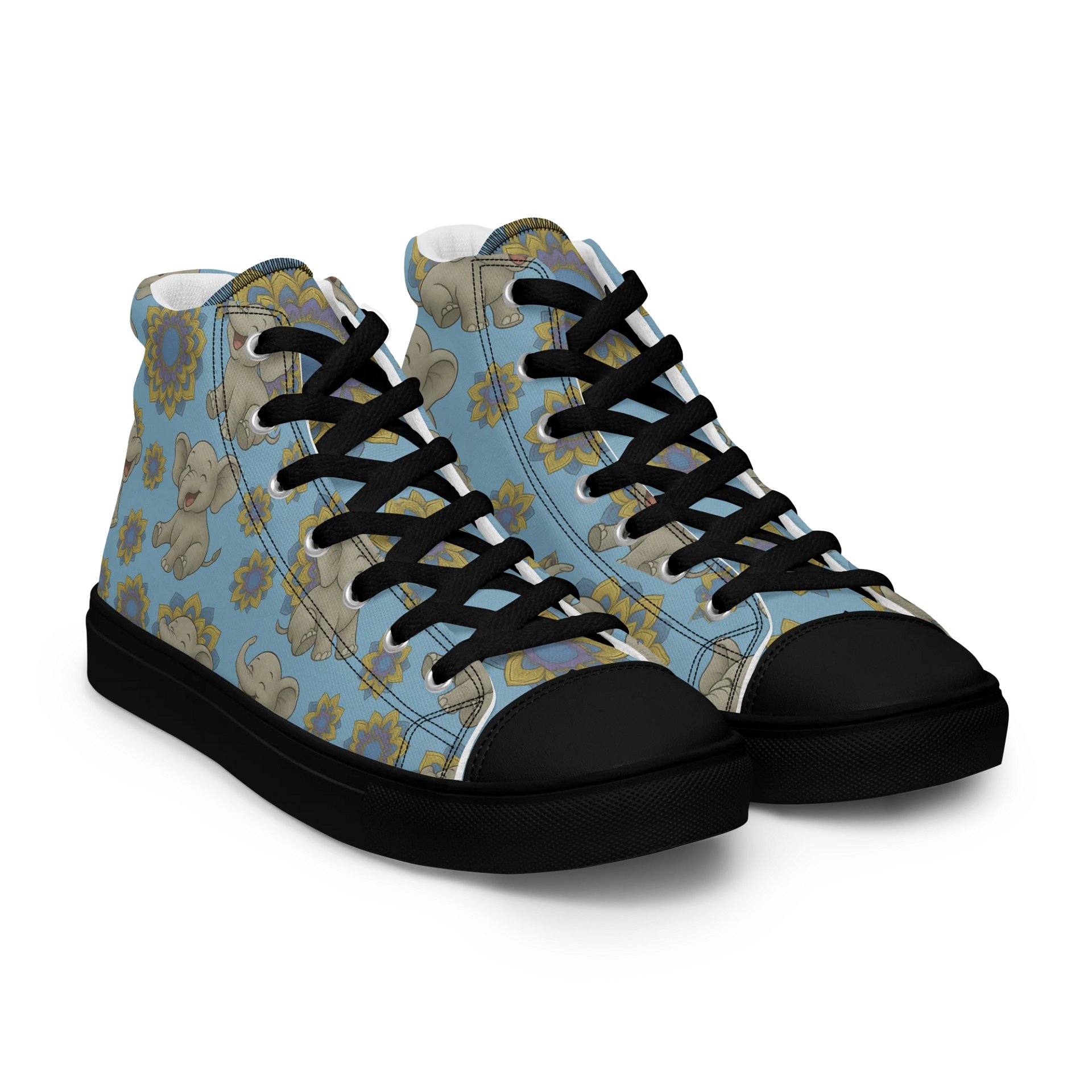 Cheerful Elephant Bliss High Tops product image (8)
