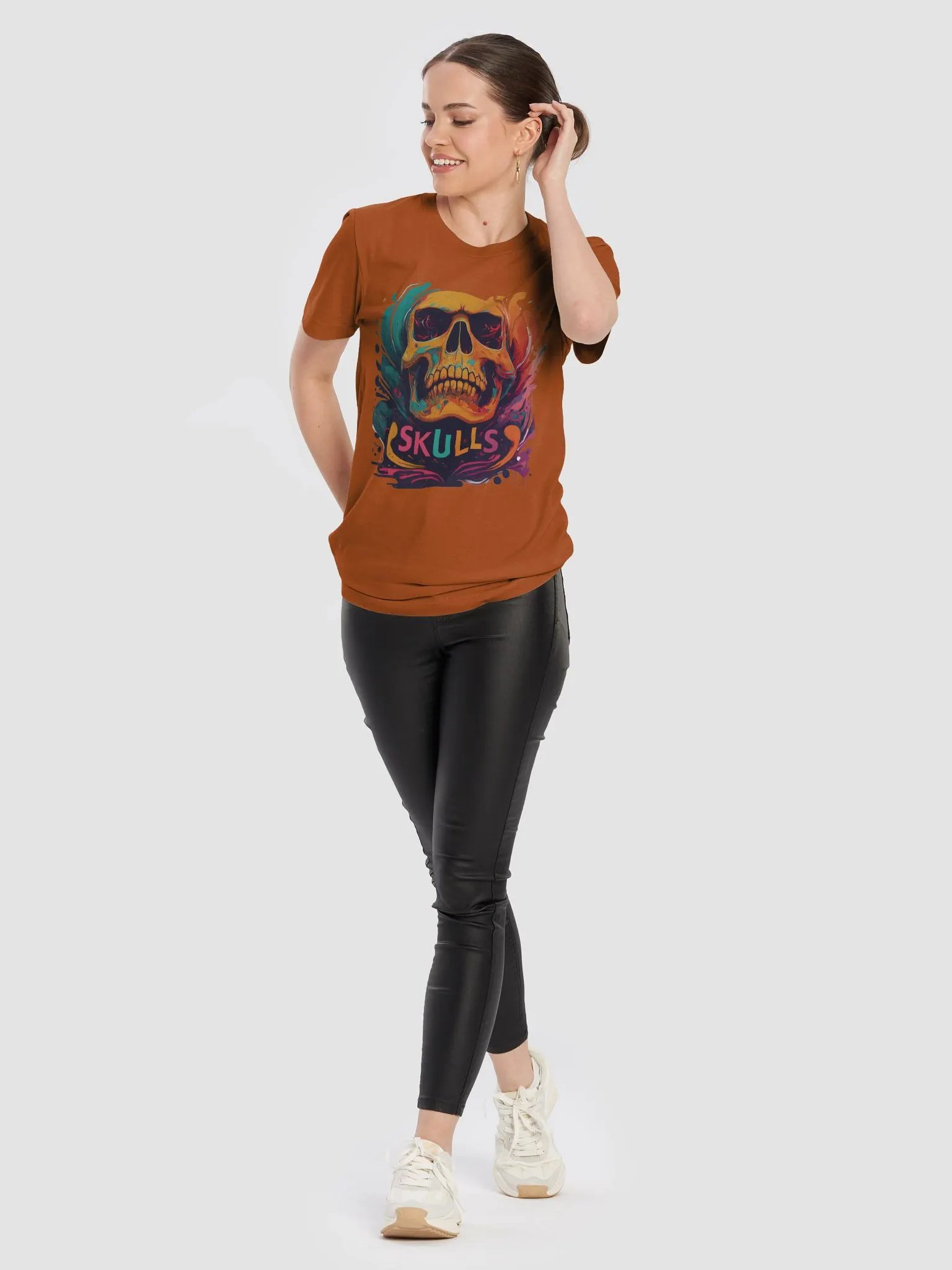 Vibrant Skulls Graphic Tee product image (66)