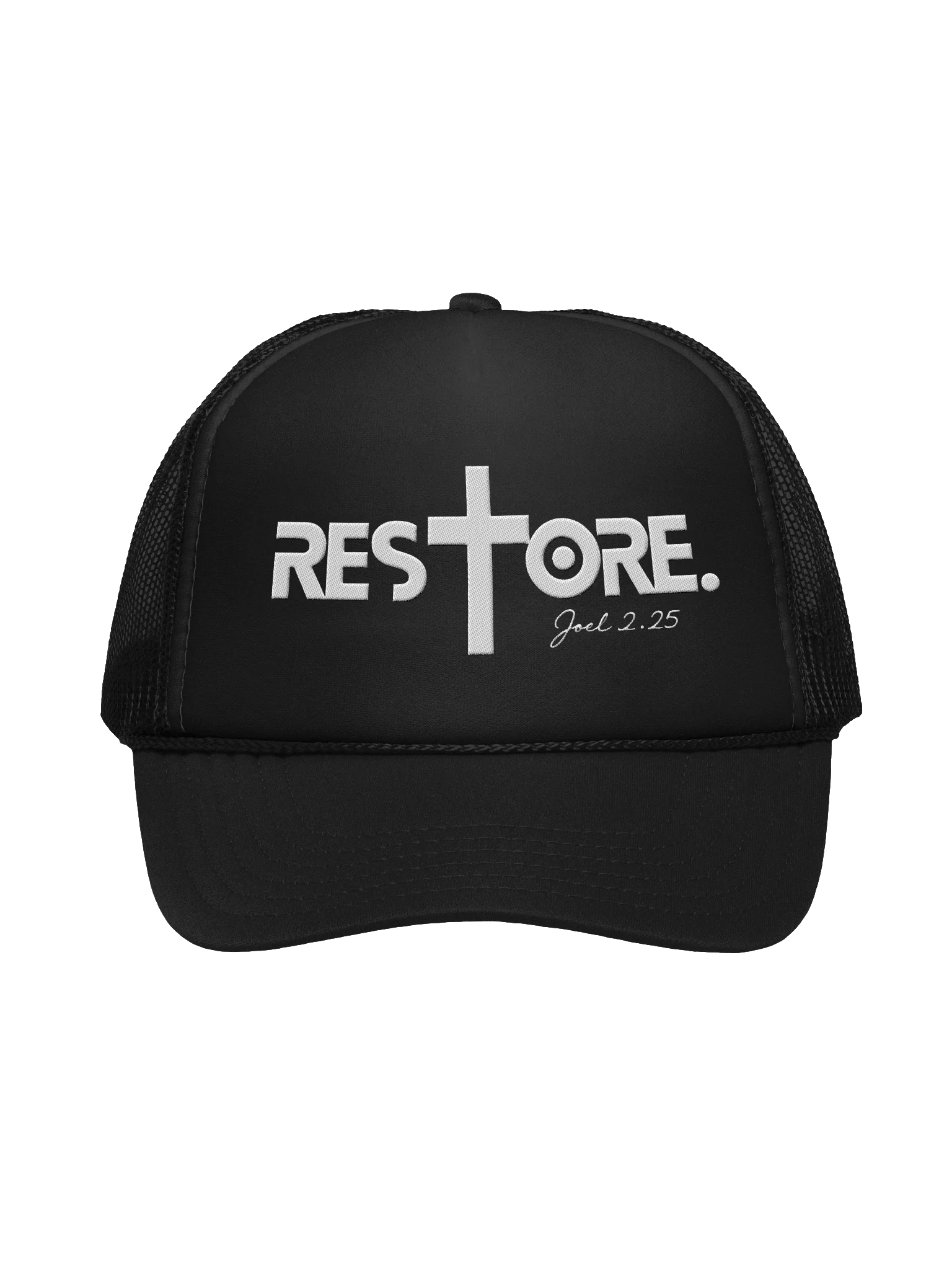 RESTORE™ Hat | Joel 2:25 Christian Snapback | Faith-Inspired Mesh Cap | Scripture Apparel product image (8)