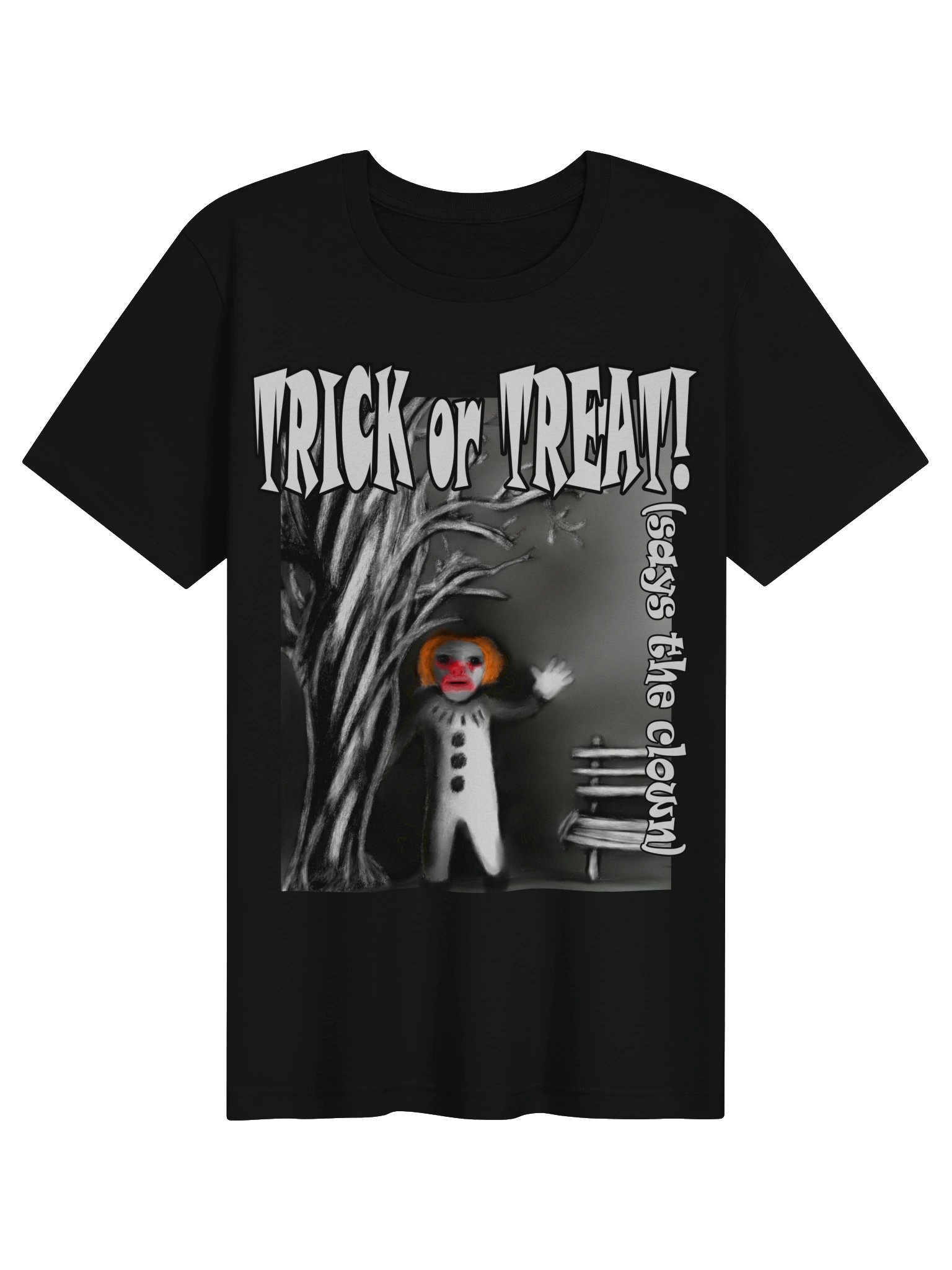 Clown "Trick or Treat" T-Shirt. Women's Bella+Canvas Supersoft T-Shirt product image (1)