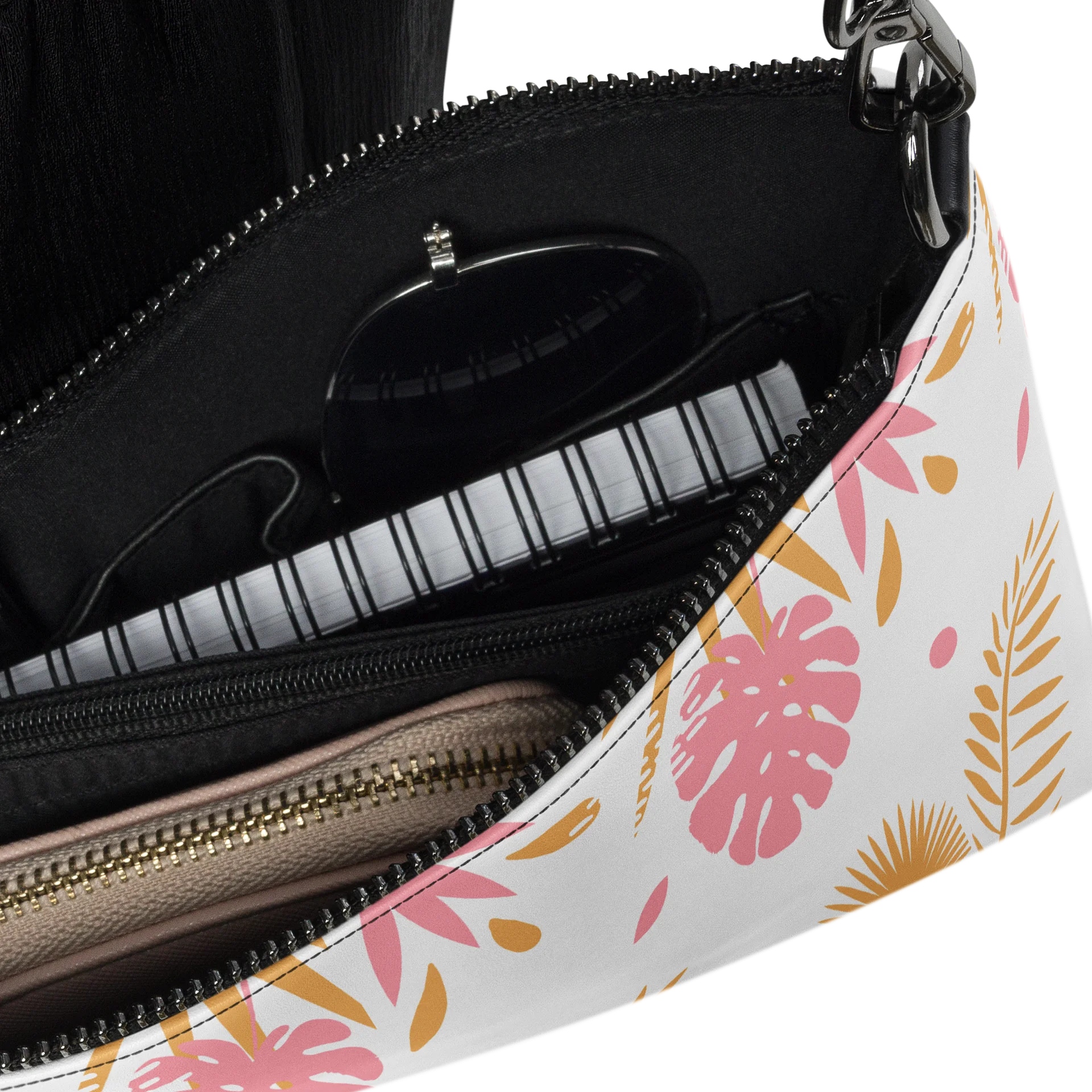 Pink Tropical Leaf Crossbody Bag product image (7)