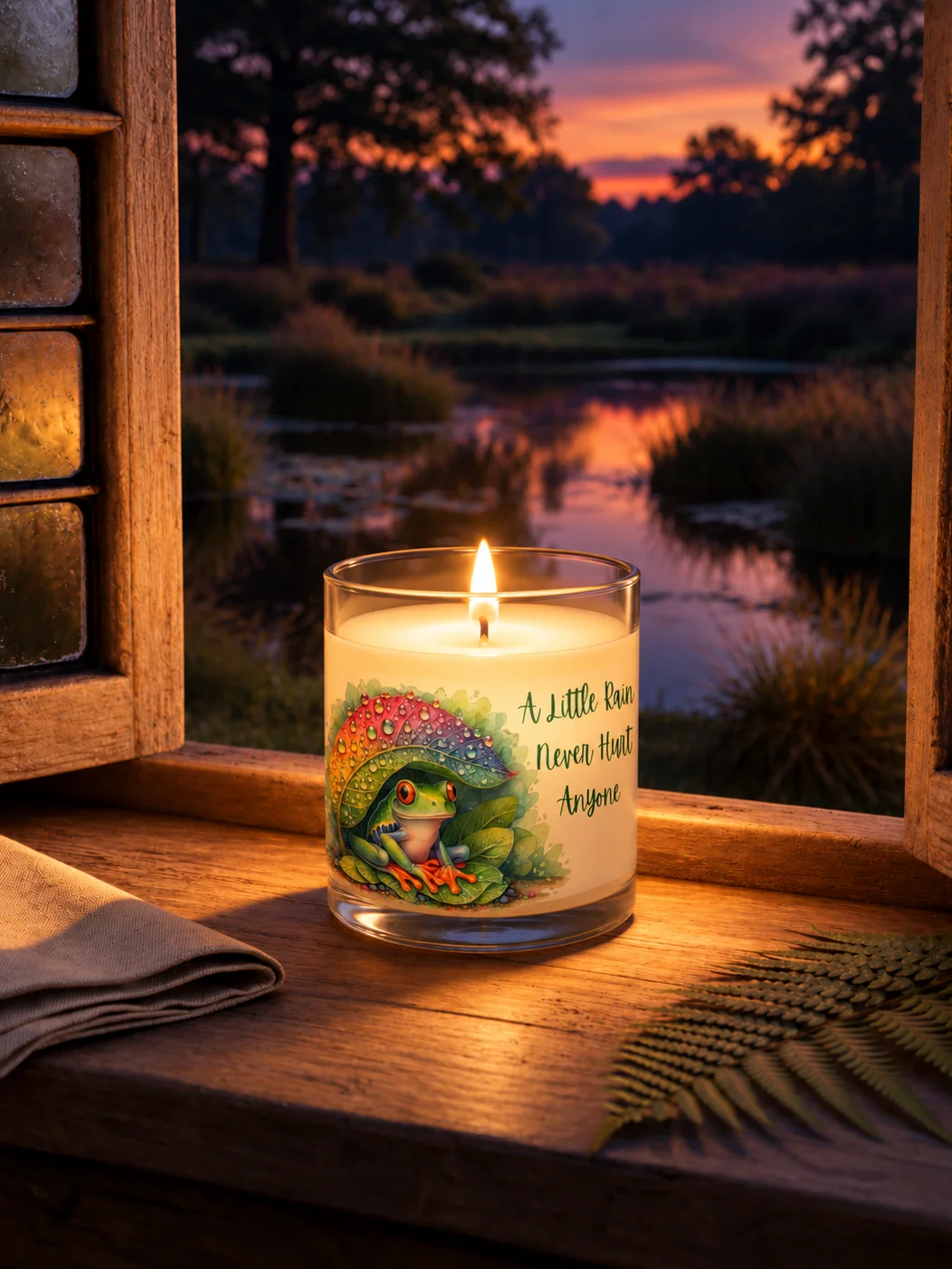 Rainbow Dew Frog Candle product image (1)