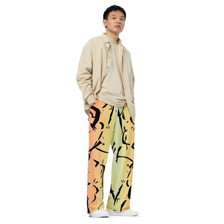 Flowy soft pants/Enigma Lime-Orange product image (2)
