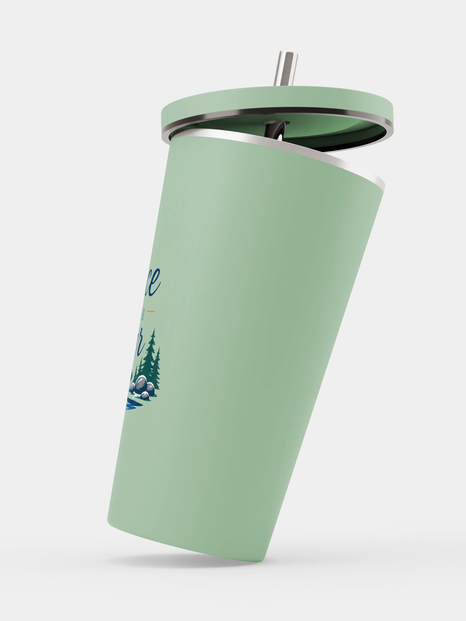 Peace Like a River Insulated Tumbler with Straw product image (3)