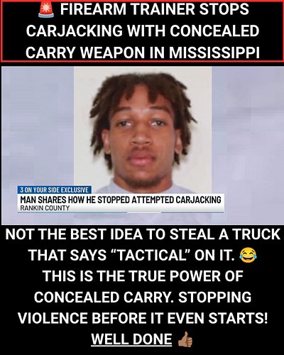 🚨 WELL DONE - A Firearms Trainer in Mississippi just showed us WHY Concealed Carry is SO POWERFUL.

Rankin County deputies sa...