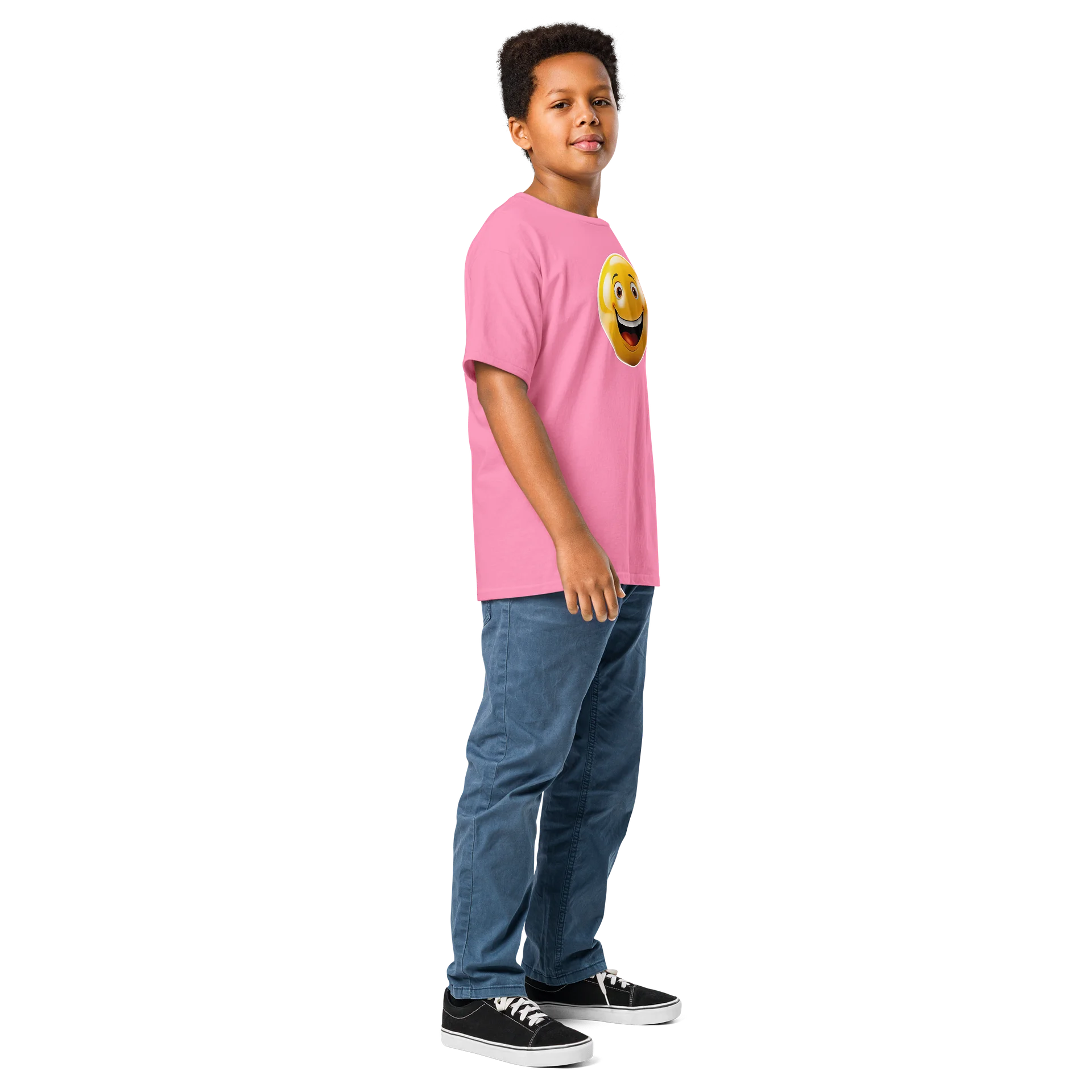 Cheerful Smiley Face Youth Tee product image (16)